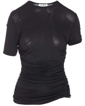 Alaïa Jersey T-Shirt - Black