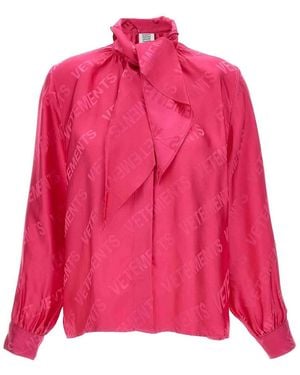 Vetements 'Monogram' Blouse - Pink