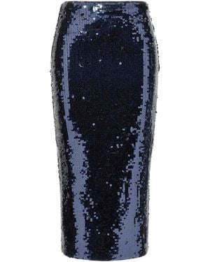 ROTATE BIRGER CHRISTENSEN Sequin Pencil Skirt - Blue