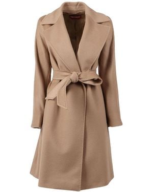 Max Mara Abrigo Midi - Marrón