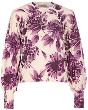 Twinset Floral Jumper - Pink