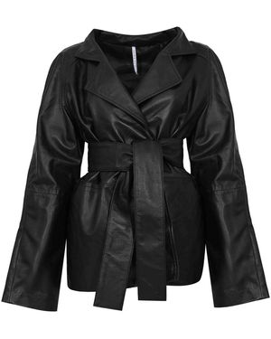 Liviana Conti Yuko Leather Jacket - Black