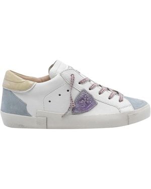 Philippe Model Sneakers Prsx Bianche E Azzurre - Bianco