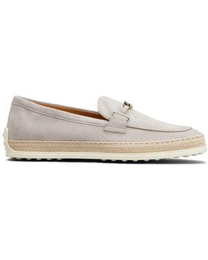Tod's Suede Loafers - White