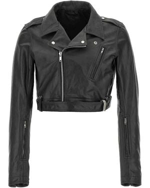 Rick Owens Cropped Luke S Stooges Jacket - Black