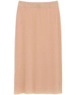 Maison Margiela Peach Straight-Cut Skirt - Natural