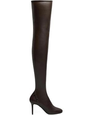 Courreges Oblique Thight Boots - Black
