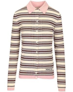 Moncler Cotton Crepe Polo Shirt - White