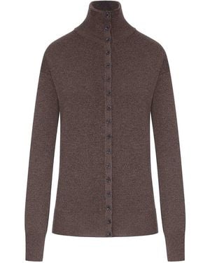 Lemaire Fine Wool Button-Front Cardigan - Brown