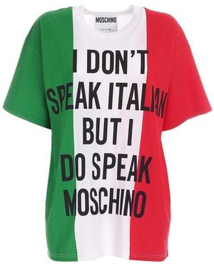 Moschino Print Oversize T-Shirt - Green
