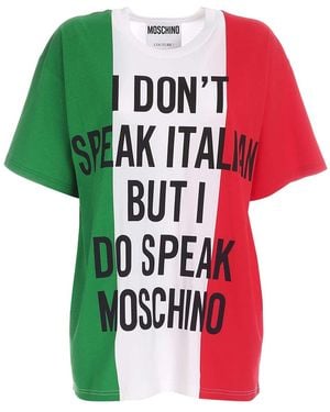 Moschino Print Oversize T-Shirt - Green
