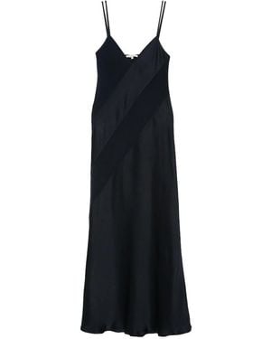 Antonelli Luna Long Dress With Thin Straps - Black