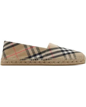 Burberry Check Mews Espadrilles - Gray