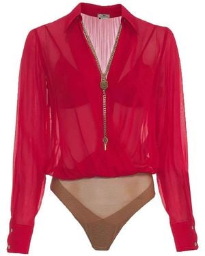 Elisabetta Franchi Passion Georgette Fabric - Red