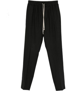 Rick Owens Trousers With Drawstring - Black