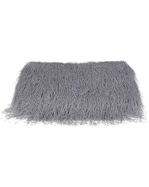 Dries Van Noten Envelope Leather Bag With Fringes - Grey