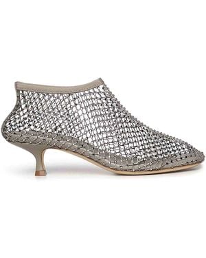Christopher Esber Minette Mesh Pumps With Crystals - White