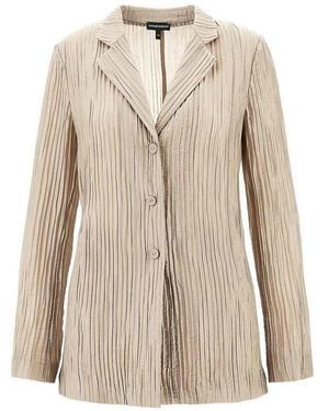 Emporio Armani Single-Breasted Jacket - Natural