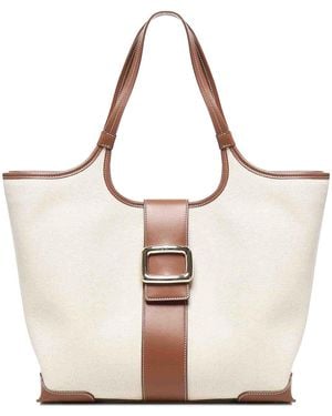 Roger Vivier Viv Choc Tote Bag - Natural