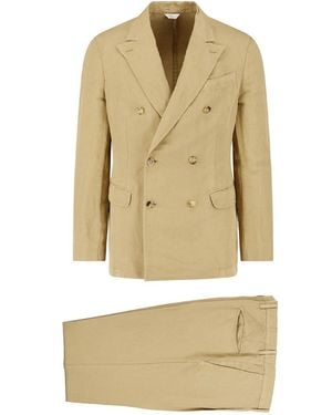 Boglioli Double-Breasted Suit - Natural