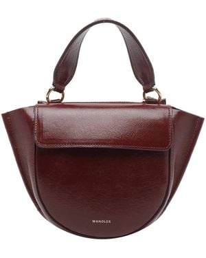Wandler Borsa Horsensia Con Smalto Rubino - Marrone