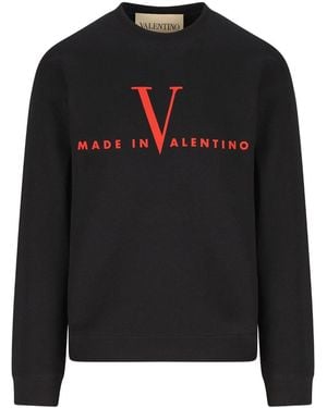 Valentino Garavani Cotton Crewneck Sweatshirt - Black