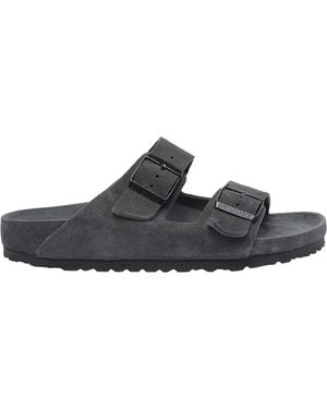 Birkenstock Charcoal Arizona Sandals - White
