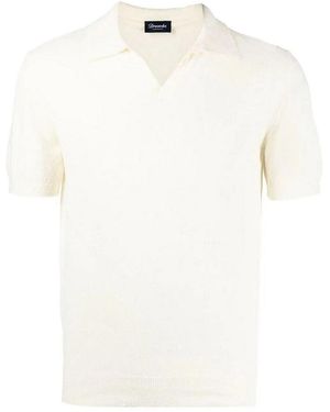 Drumohr Polo With Logo - White
