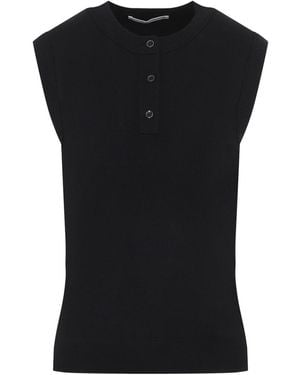 Studio Nicholson Gilet Aurel Con Mezza Abbottonatura - Nero