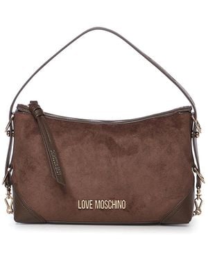 Love Moschino Logo Shoulder Bag - Brown