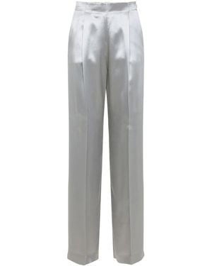 Alberta Ferretti Viscose Trousers - Grey