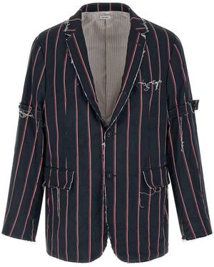 Thom Browne Striped Blazer - Blue