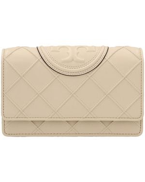 Tory Burch Fleming Wallet - Natural
