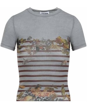 Jean Paul Gaultier Mariniere Grape T-Shirt - Grey
