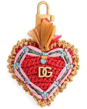 Dolce & Gabbana Carretto Keyring - White