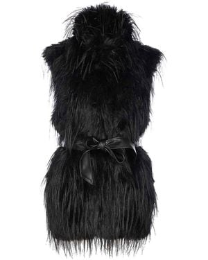 Pinko Neva Faux Fur Vest - Black