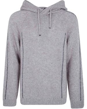 Giorgio Armani Casual Hoodie Sweatshirt - Grey