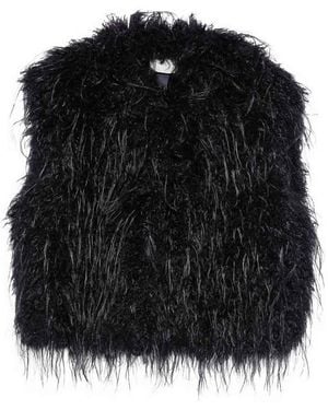 forte_forte Mongolian Faux-Fur Gilet - Black