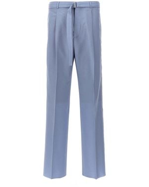 Lanvin Front Pleat Trousers - Blue