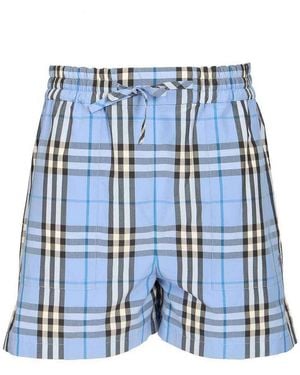 Burberry Cotton Bottoms - Blue