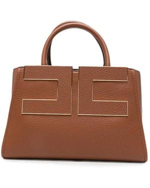 Elisabetta Franchi Faux Leather Tote Bag - Brown