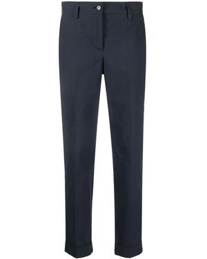 P.A.R.O.S.H. Parosh Cropped Straight-Leg Pants - Blue
