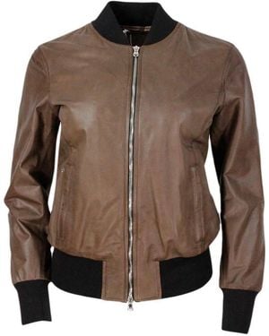 Barba Napoli Leather Jacket - Brown