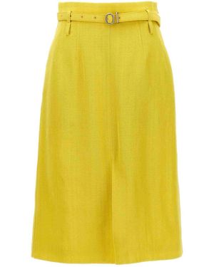 スカート JIL SANDER Yellow Viscose Blend Skirt Jil Sander Viscose Blend Skirt in Yellow | Lyst