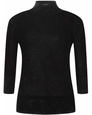 Genny Mock Neck Jumper - Black