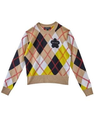 Marc Jacobs Preppy Daisy Argyle Crewneck - Multicolor