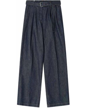 Dries Van Noten Belted Denim Pants - Blue