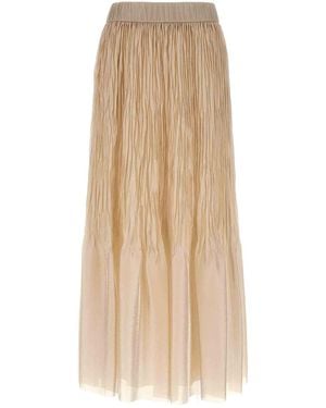 Peserico Pleated Skirt - Natural