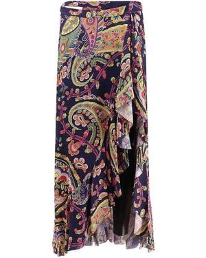 Etro Multicoloured Viscose Skirt - White
