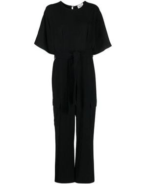 P.A.R.O.S.H. Wide-Leg Cargo Jumpsuit - Black